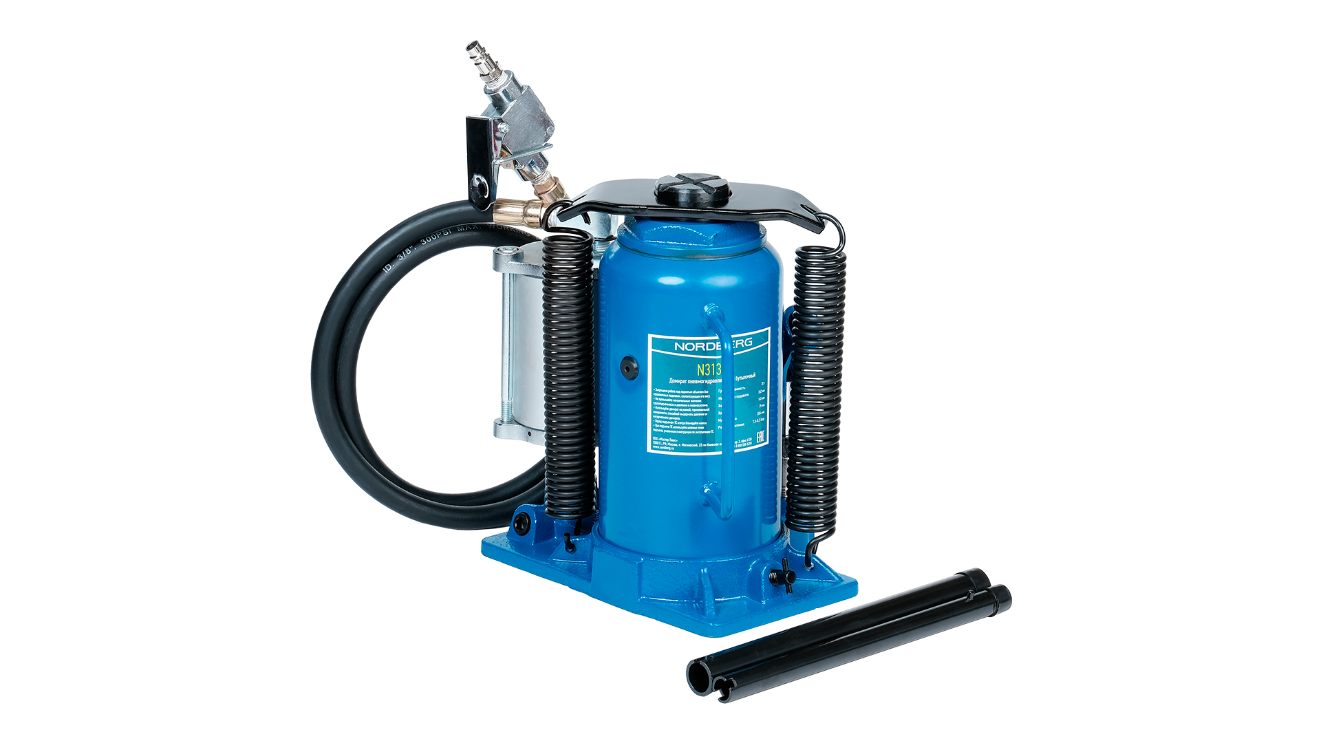 Домкрат бутылочный пневмогидравлический, 20 т