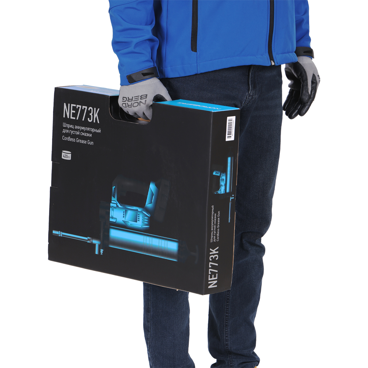 Шприц аккумуляторный для густой смазки, 420 мл